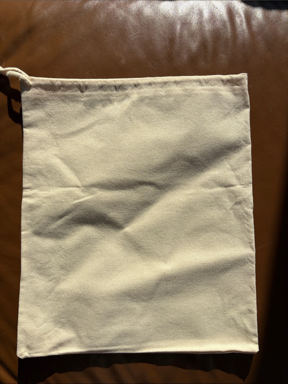 Jacquemus Natural Canvas Drawstring Pouch with Black Logo - Picture 2 of 4